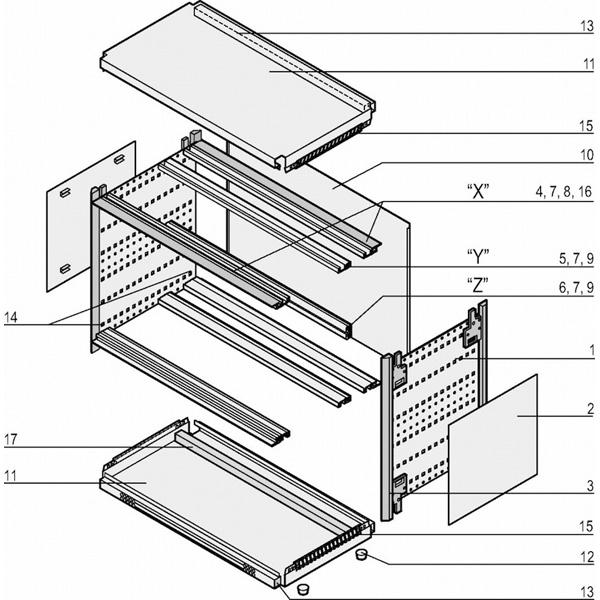 Immagine prodotto Schroff armadio completo per aria ratiopacPRO - RAT.PRO AIR 6/7HE 84TE 435T (84 HE, Rack da 19 pollici)