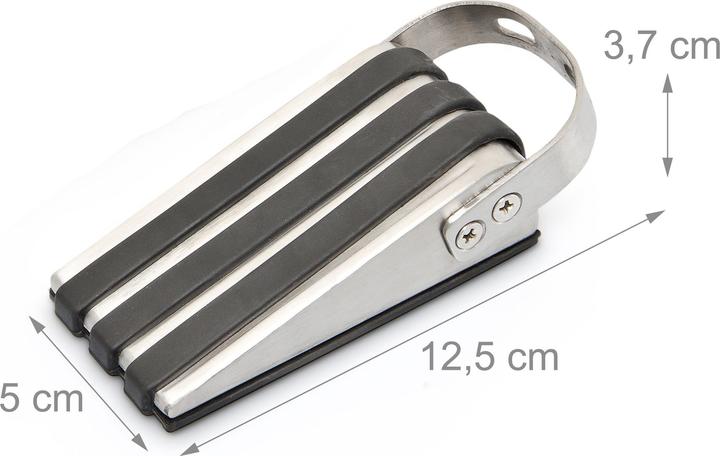Image du produit Relaxdays Butoir de porte en acier inoxydable (2 pièce(s), 5 x 12.5 x 4 cm)