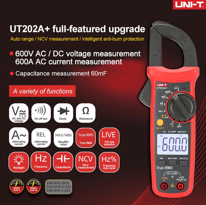 Actual product image Uni-T UT202A+ (CAT II 600V, CAT II 300V)