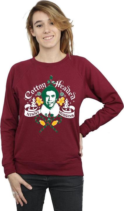 Actual product image Elf Womens/Ladies Headed Ninny Muggins Sweatshirt (M)