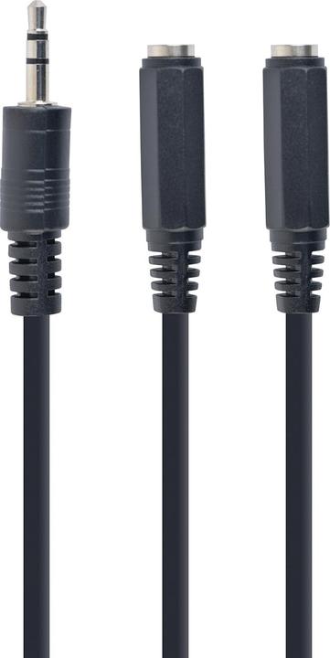 Gembird CCA-415-0.1M Audio-Kabel 0,1 m 3.5mm 2 x 3.5mm Schwarz (0.10 m, 3.5mm Klinke (AUX))