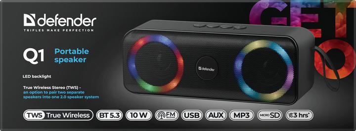Actual product image Defender SPEAKER BEATBOX 20 BLUETOOTH 20W LIGHT/BT/MIC/FM/USB/TF (5 h, Battery operated)