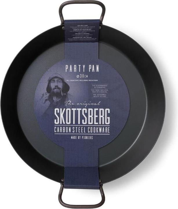 Actual product image Skottsberg Paella pan carbon steel, 38 cm diameter, two handles (38 cm, Paella pan, Carbon steel)