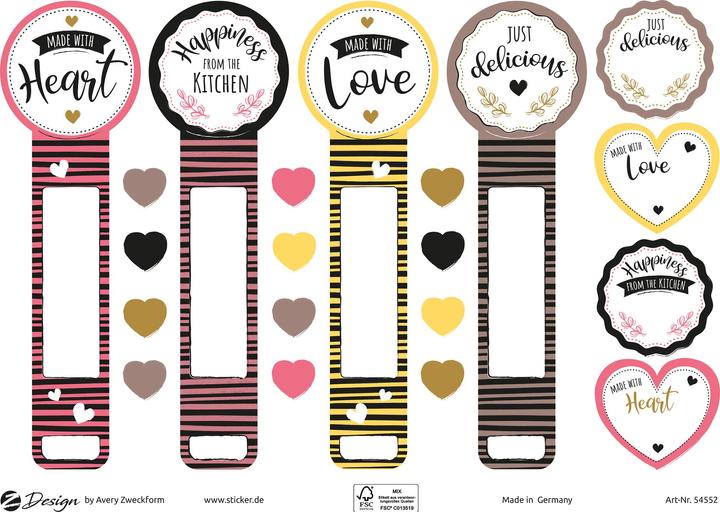 Productafbeelding Avery Motiefsticker A5 KITCHEN Zegelsticker