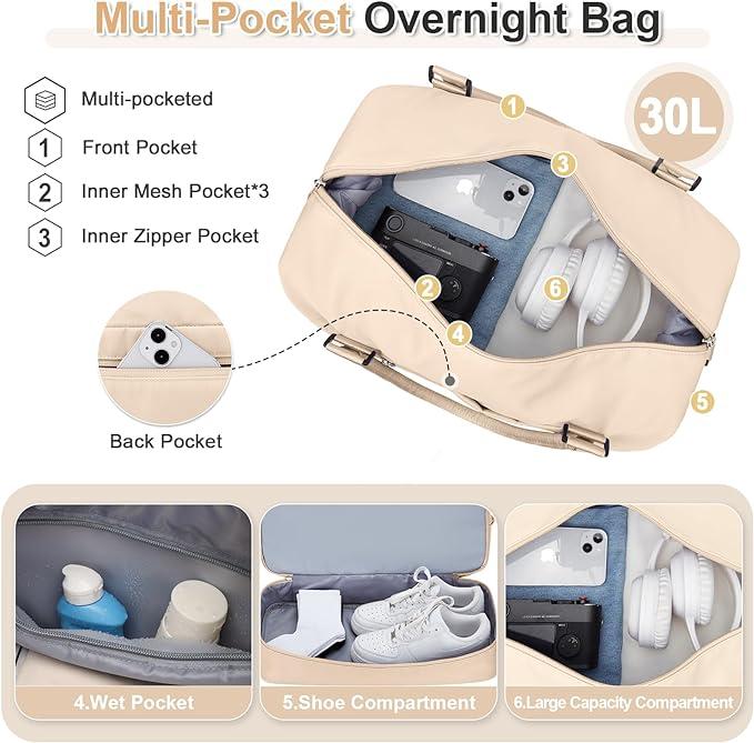 Produktbild Only-Bags.Store 3pcs Reisen mit einem grossen Carry-on Tasche, eine Sport-Tasche, und eine wasserdichte Gepäck