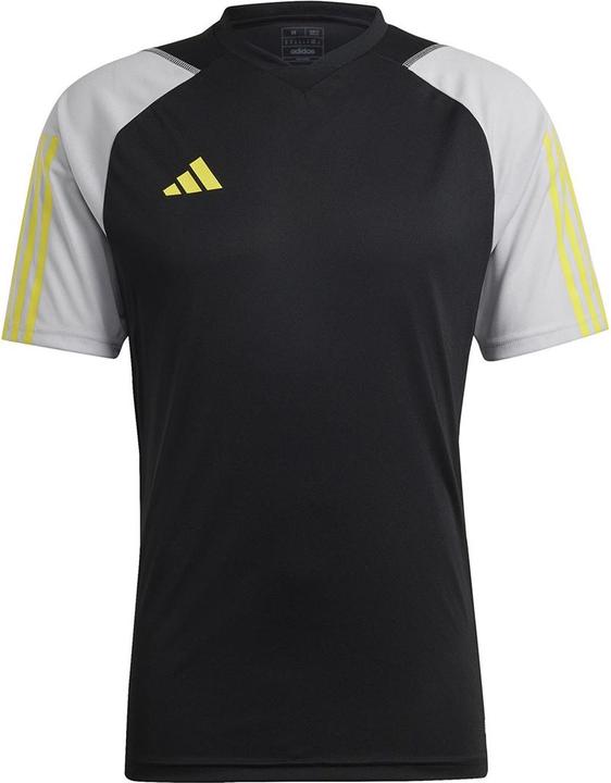 adidas Herren Tiro 23 Wettkampftrikot schwarz und grau HU1295 (2XL) (XXL)