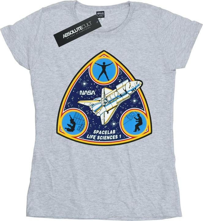 Actual product image Nasa Womens/Ladies Classic Spacelab Life Science Cotton T-Shirt (L)