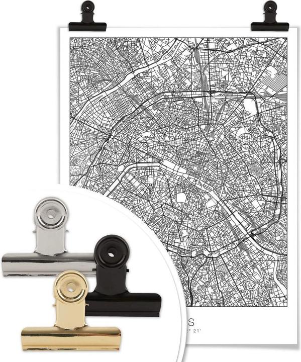 Actual product image Trenddeko Paris city map (30 x 40 cm)