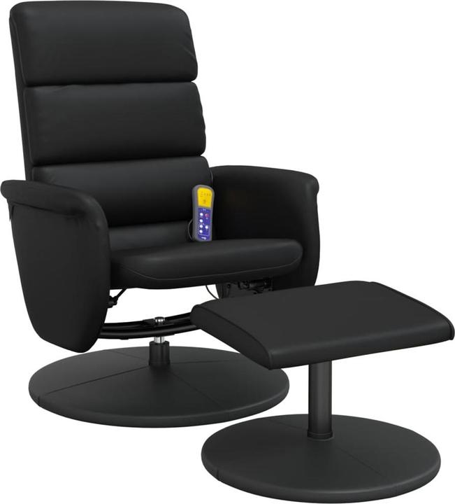 Produktbild VidaXL Massagesessel mit Fusshocker Schwarz Kunstleder,Farbe