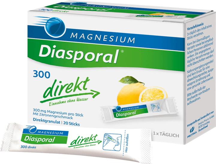 Actual product image magnesium diasporal Diasporal 300 direct Magnesium Granules Sticks, 20 pcs. Bag (20 Piece, Beutel)