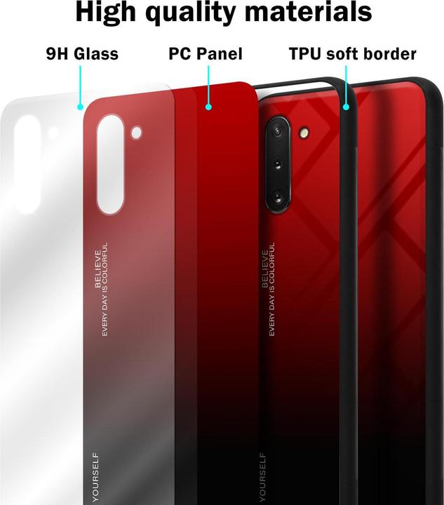 Produktbild Cadorabo TPU 2 Farben Glas Cover (Samsung Galaxy Note 10)
