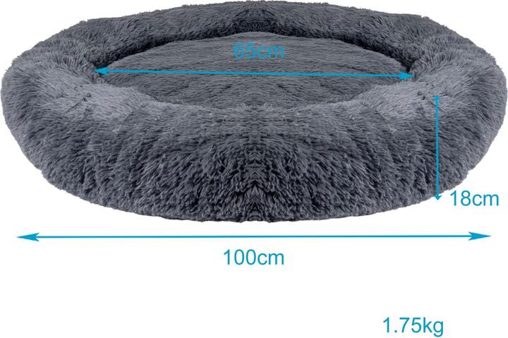 Actual product image Intirilife Pet Bed in Grey Diameter 100 cm (Cat, Dog)