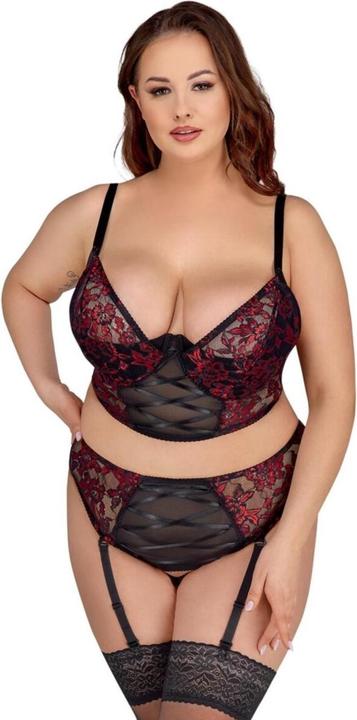 Actual product image Cottelli Collection Bra Set black/red 95C/2XL (95 C)