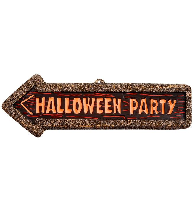 Image du produit Widmann Panneau néon 3D Halloween Party 56x17cm