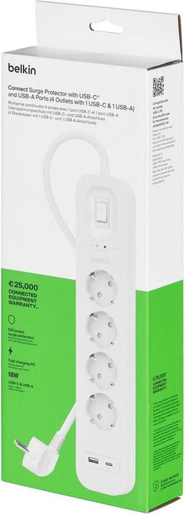 Immagine prodotto Belkin Protezione contro le sovratensioni Surgemaster (4 x, 2 m)