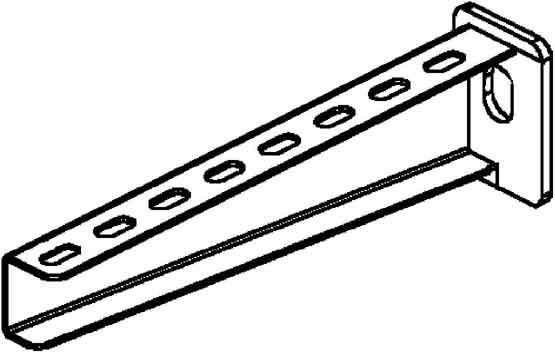 Produktbild Niedax NIE KTA200E5 HÃ¤ngestiel/Wandausleger standarD55X210mm 2,5 kN Edelstahl