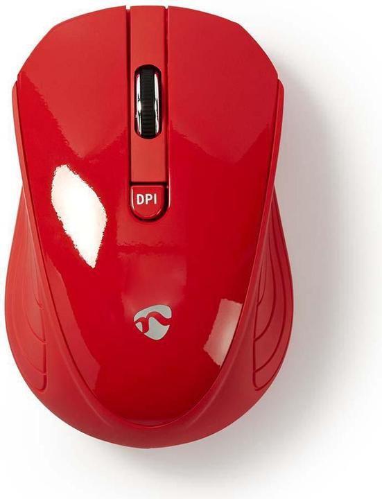 Immagine prodotto Nedis Mouse Wireless 800/1200 / 1600 DPI DPI regolabile Numero di pulsanti: 3 Ambidestro Rosso (Senza fili)