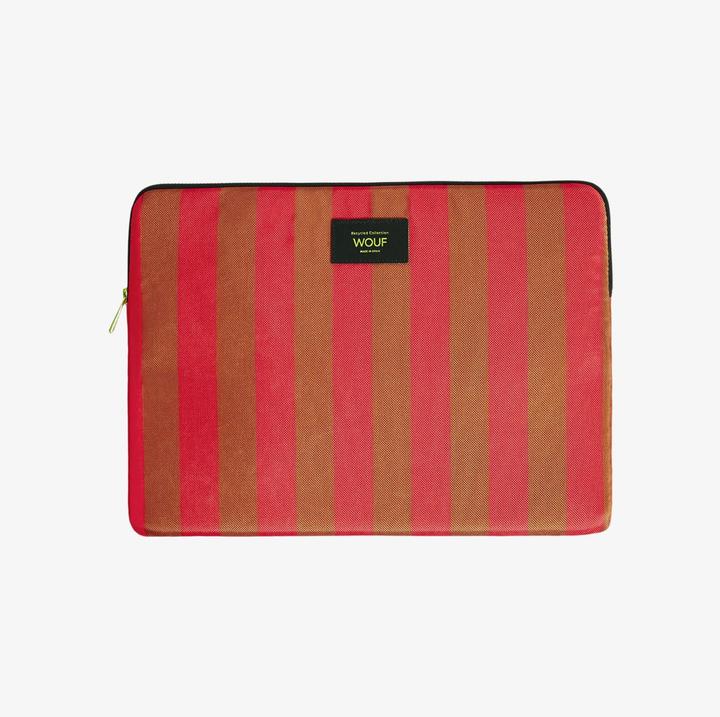 Wouf pochette pour ordinateur portable rayé pink