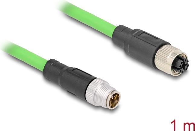 Immagine prodotto Delock Cavo M12 con codice X da spina a 8 pin a presa PUR (TPU) 1 m (SF/UTP, 1 m)