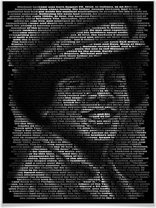 Immagine prodotto Trenddeko Heine - Michael Jackson Biografia (80 x 100 cm)