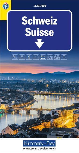 Svizzera Carta stradale del TCS 1:301 000