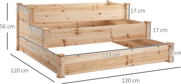 Image du produit Outsunny Lit surélevé avec design en gradins