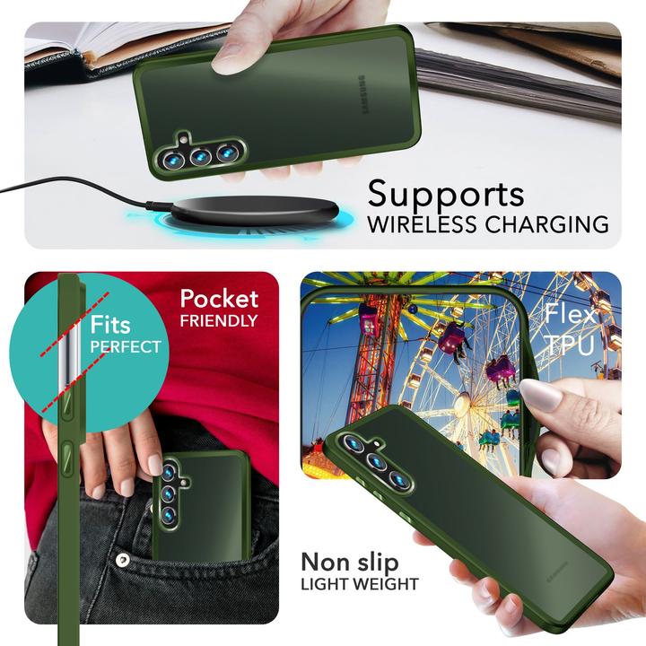 Actual product image Nalia Semi-transparent hybrid cover with protective frame (Samsung Galaxy S24+)