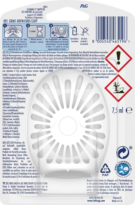 Actual product image Febreze Bathroom air freshener