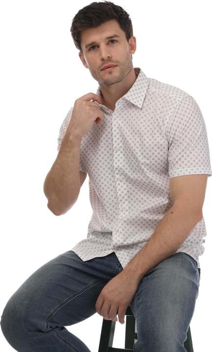Actual product image Ted Baker Mens Forter Geometric Short-Sleeved Shirt (XL)