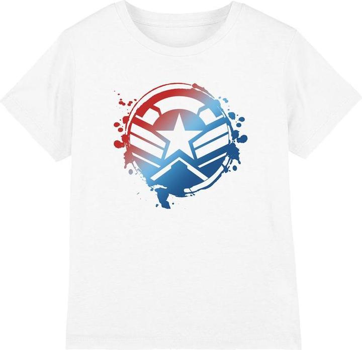 Actual product image Captain America Childrens/Kids Gradient Crest T-Shirt (140)