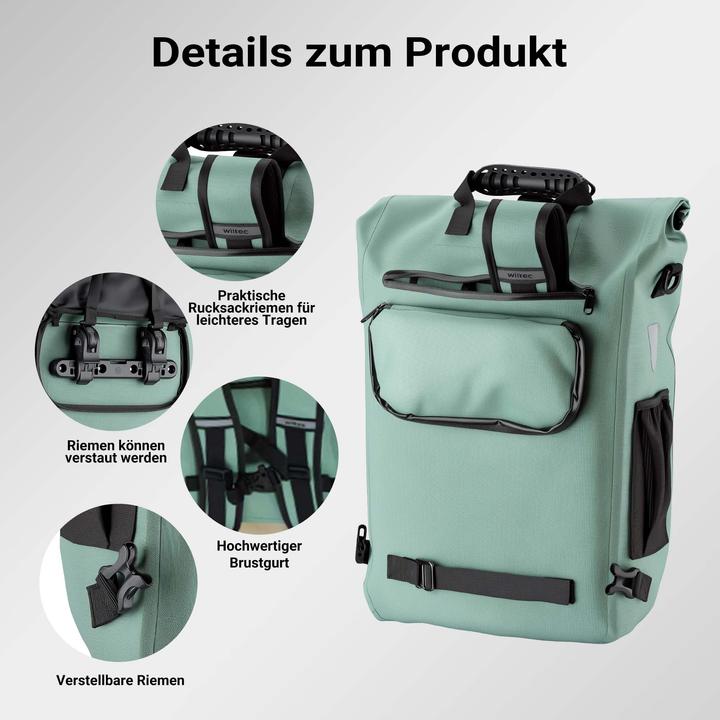 Actual product image Wiltec Gepäckträgertasche (20 l, Luggage carrier bag)
