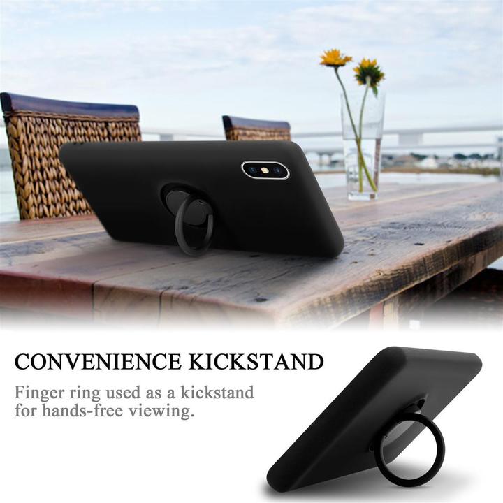 Productafbeelding Cadorabo TPU Vloeibare Ring Silicone Hoesje (Apple iPhone XS Max)