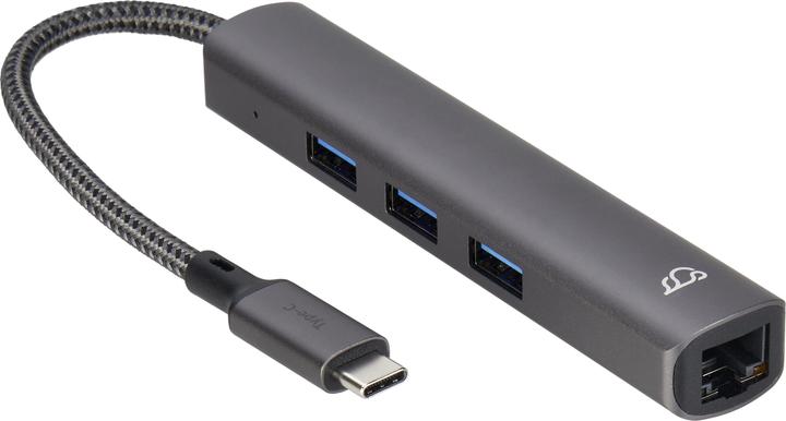Bluecloud USB-C to USB-A Hub with Gigabit Ethernet, 3 Ports (USB-C, 3 Ports)