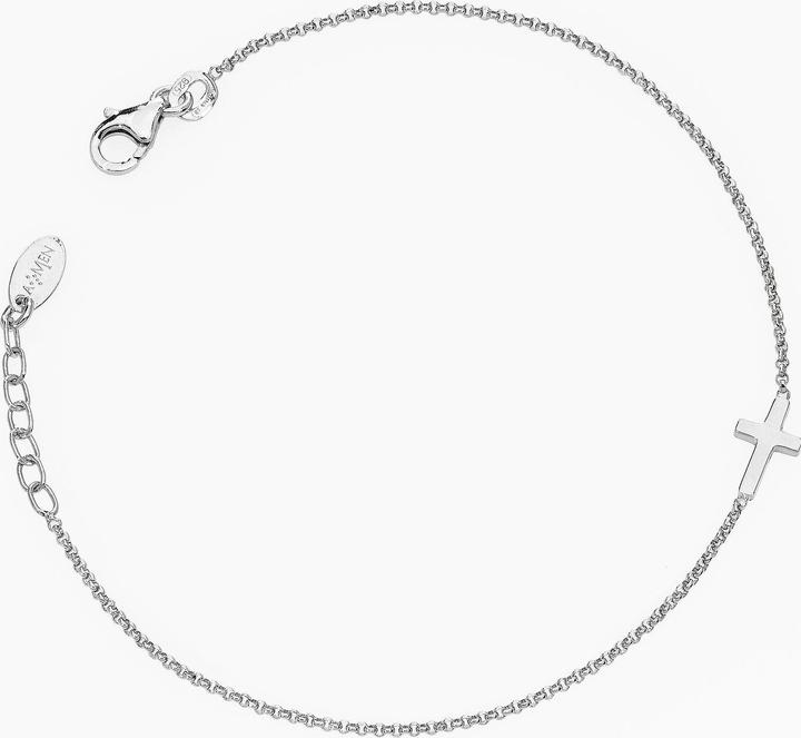Produktbild Amen Pray & Love Cross Armband (17 cm, 925er Silber)
