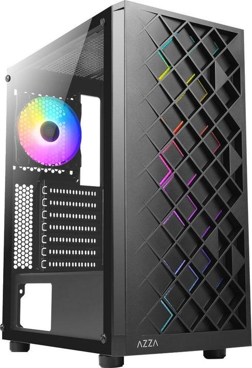 Actual product image Azza Go Midi ATX Spectra 280B tempered Glass ARGB (ATX, Mini-ITX, mATX)