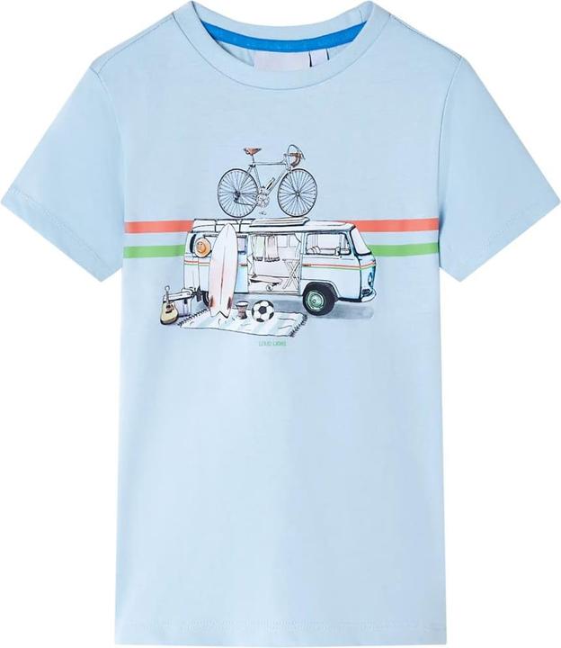 Image du produit VidaXL T-shirt enfant bleu clair 140,Composition : 100 % coton,Couleur (140)