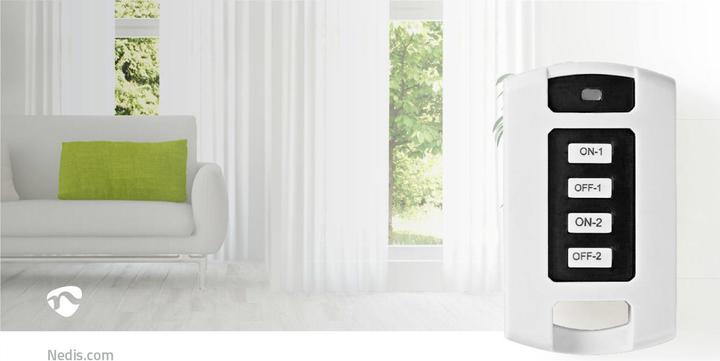 Produktbild Nedis RF Remote control 2 channels - White (Universal Fernbedienung, Radio Frequency (RF))