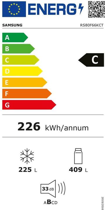 Energy Label Samsung Side-by-side (634 l)