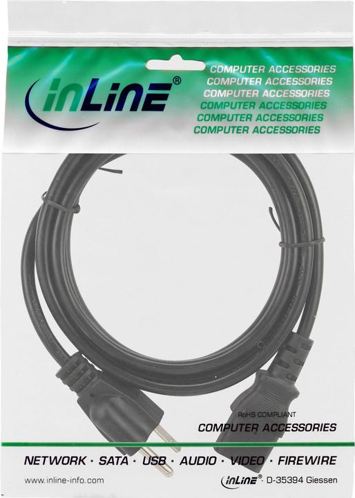 Actual product image InLine Mains cable, mains plug Japan to IEC plug C13, 1.8m (1.80 m)
