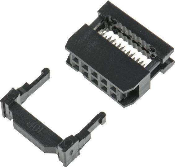 Image du produit Rs Pro Connecteur IDC femelle coudé à 90°, 10 pôles / 2 rangées, pas 2.54mm