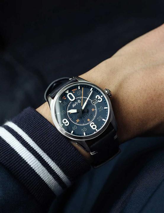 Actual product image AVI-8 AV-4090-02 Spitfire Automatic 42mm 5ATM (Analogue wristwatch, 42 mm)