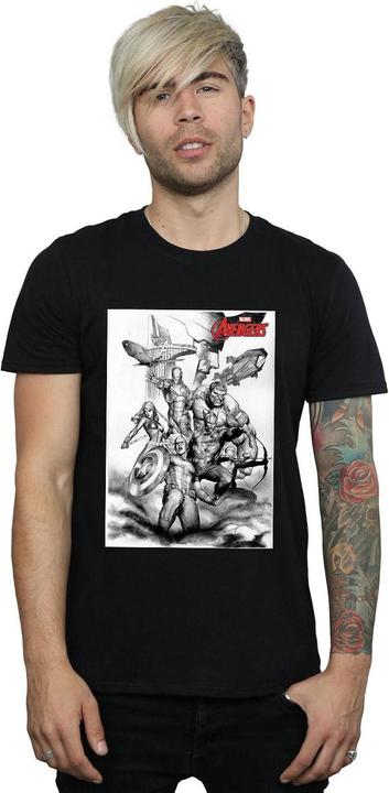 Image du produit Mens Avengers Assemble Team Sketch T-Shirt (XL)