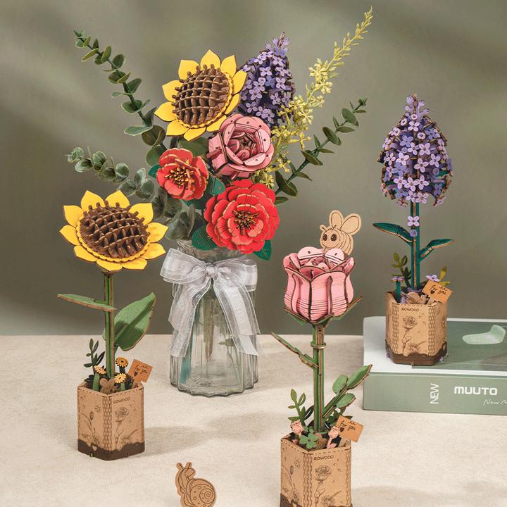 Immagine prodotto Robotime Girasole - Fiore in kit di costruzione in legno