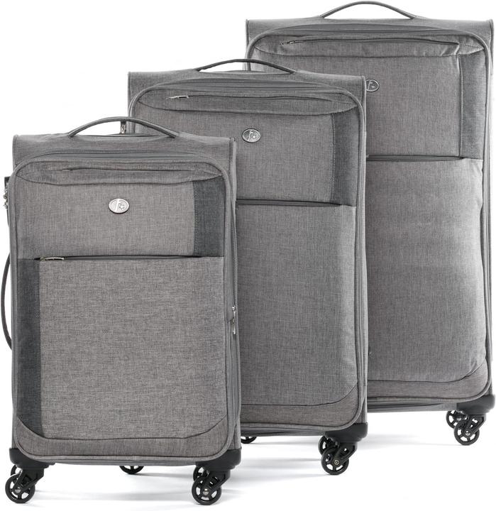 Produktbild Fergé Kofferset Weichschale 3 teilig Grau und Dunkelgrau (110 l, L (90 - 115l))