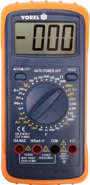 Vorel Universal multimeter up to 600V / 10A