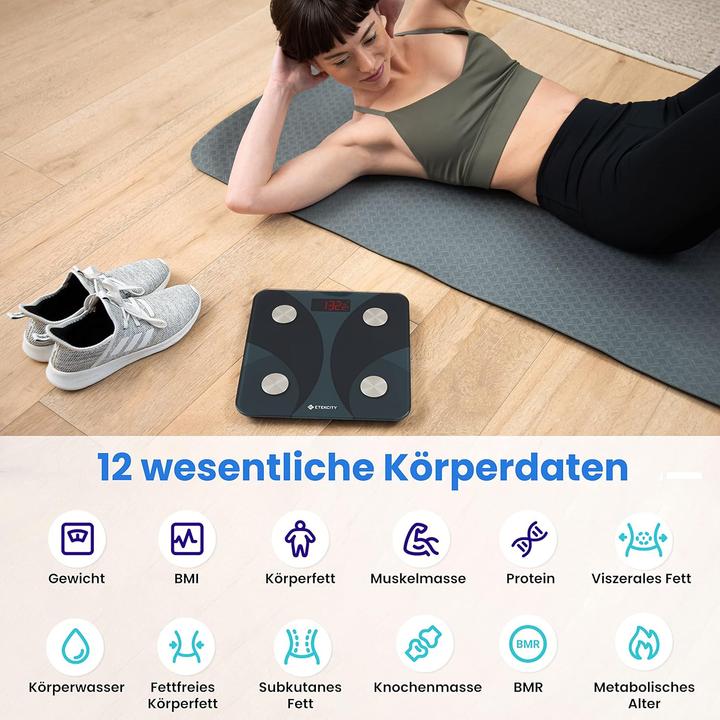 Produktbild Etekcity Digitale Körperfettwaage mit Bluetooth und App-Unterstützung (180 kg)