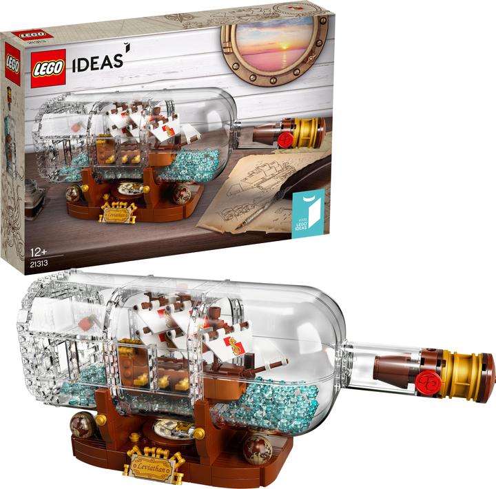 Actual product image LEGO Ideas ship in a bottle (21313, LEGO Rare Sets, LEGO Ideas)