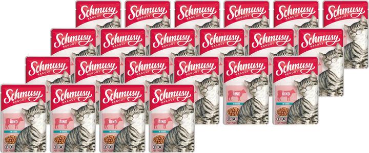 Produktbild Schmusy Nassfutter Ragout Rind Sauce, 22 x 100 g (Adult, 1 Stk., 2200 g)