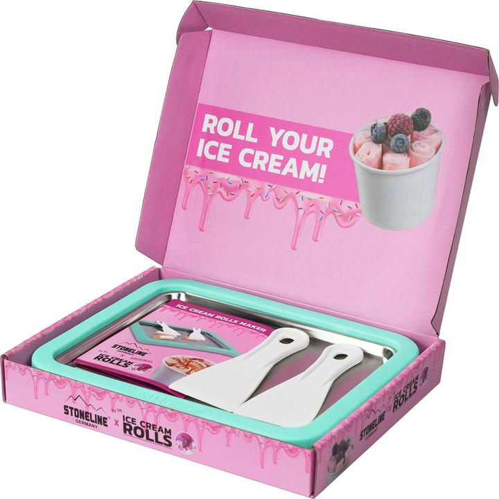 Produktbild Stoneline Ice Cream Rolls Maker, Eisplatte für Hausgemachte Eiscreme | Mint (CH-Stecker)