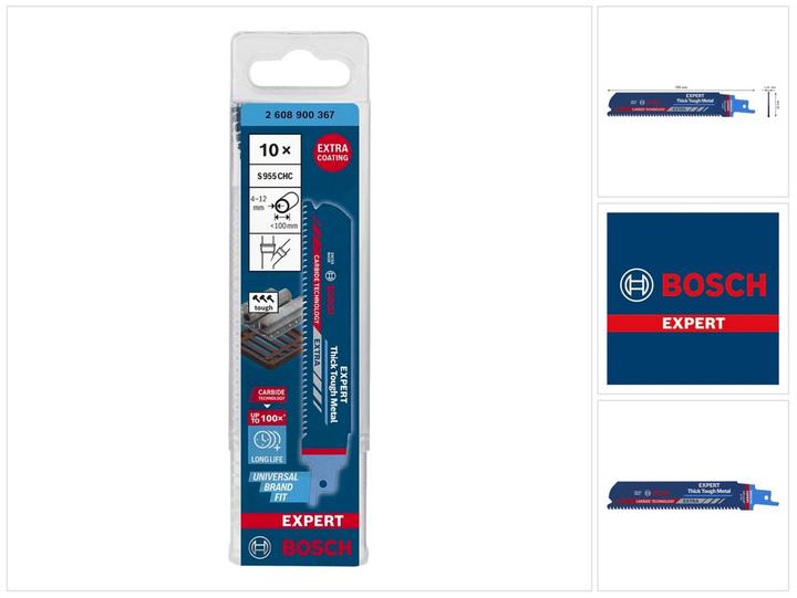 Productafbeelding Bosch Professional Zubehör Expert 'Thick Tough Metal' S 955 CHC reciprozaagblad, 10 stuks